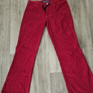 Blue Asphalt  Size 5 Red  Corduroy Jeans Pants Pockets In Front Great Color y2k